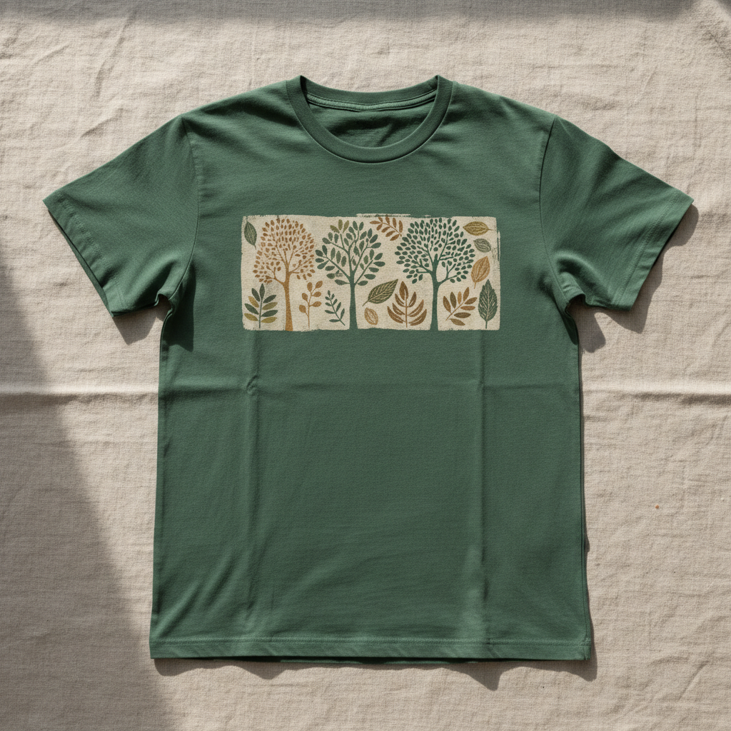 T-shirt La Foresta Commestibile, abbigliamento solidale sostenibile